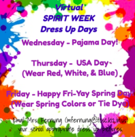 Virtual Spirit Weeks - Dress Up Days